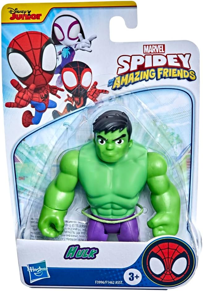 Spidey and his Amazing Friends Marvel Hulk Figur, 10 cm grosse Action-Figur für Kinder ab 3 Jahren,