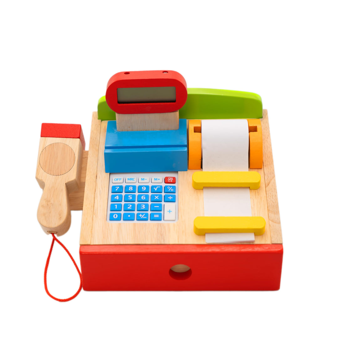 goki – Registrierkasse mit Scanner – Taschenrechner – echtes Display, 8651575, 22 x 18 x 14 cm