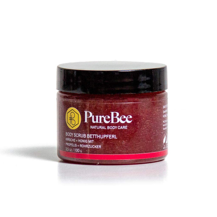 Kirsch Körperpeeling mit Bienenwachs, Propolis & Honig | "Hi, I'm Betthupferl!" | 2-in-1 Body Scrub: