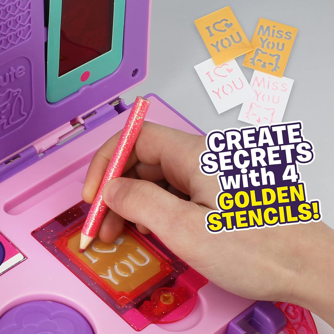 FUNLOCKETS S22230 Secret Messages Maker Mädchen-Schreibwaren-Koffer, Pink, Grösse M