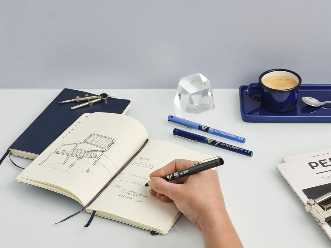 Pilot V7 0,7 mm Tinte Tintenroller, Blau (20 Stück), blau