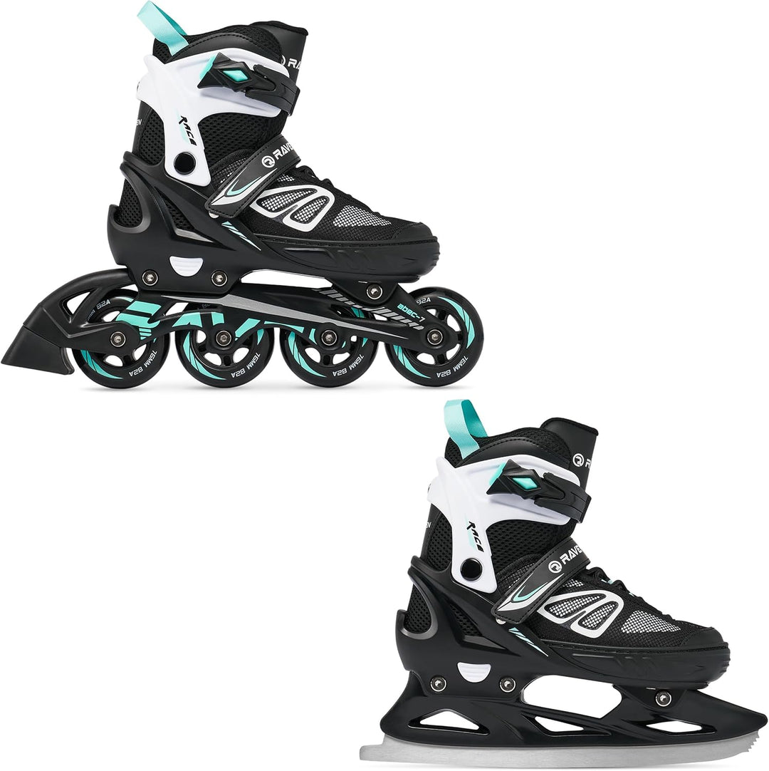 RAVEN Advance 2in1 Ice Skates Schlitt- und Inlineskates Inliner für Kinder und Erwachsene verstellba