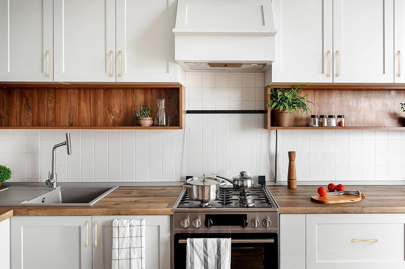 FURNIWARE 10 Stück Griffe, 128mm Lochabstand Möbelgriffe Schrankgriffe Küchengriffe Griffe Möbel Sch