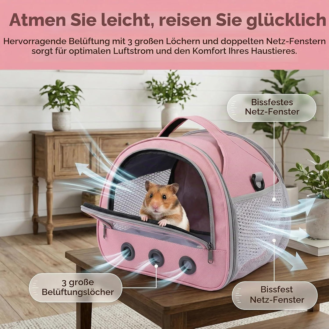 Durchsichtiger Haustiertransporter,Tragbarer Transparenter Reisekäfig,Transportbehälter,Haustier Rei