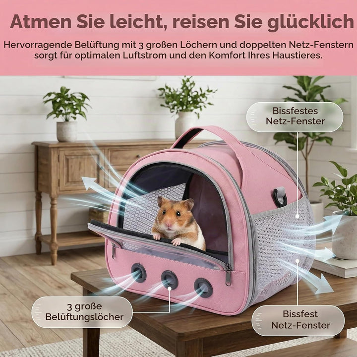 Durchsichtiger Haustiertransporter,Tragbarer Transparenter Reisekäfig,Transportbehälter,Haustier Rei