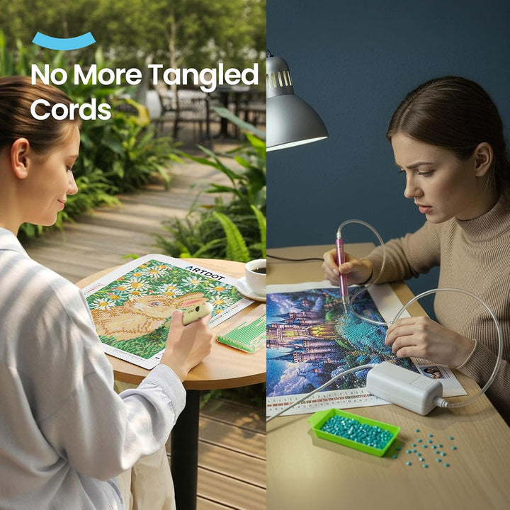 ARTDOT Elektrischer Diamond Painting Stift Set, ein Kabelloser Automatischer Wachsstift als Zubehör