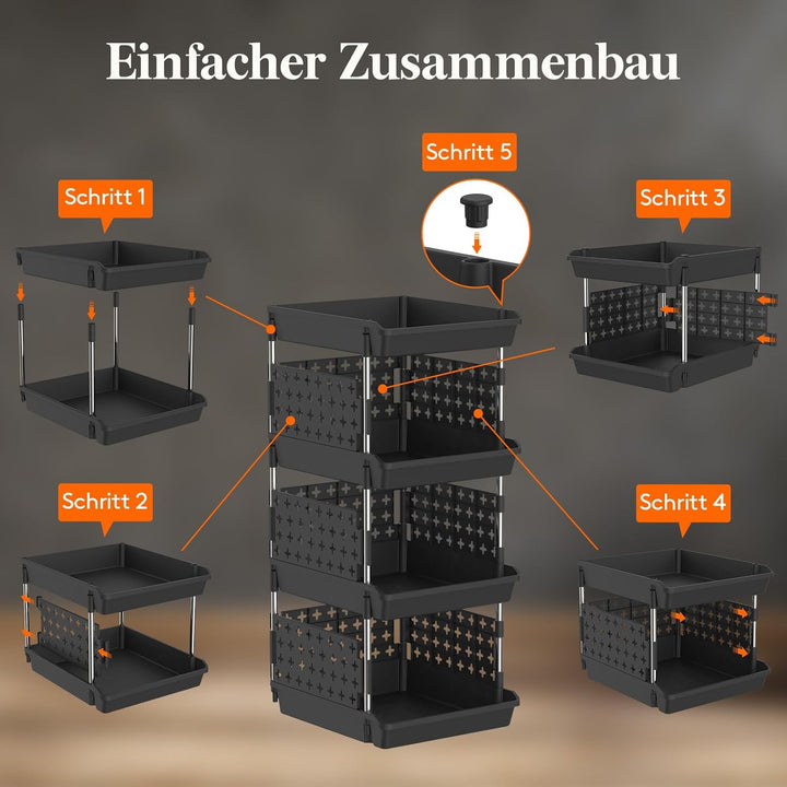 Lifewit Plastikstapelstapelstapelbehälter für Pantry -Stapelkorb für die Organisation von Lebensmitt