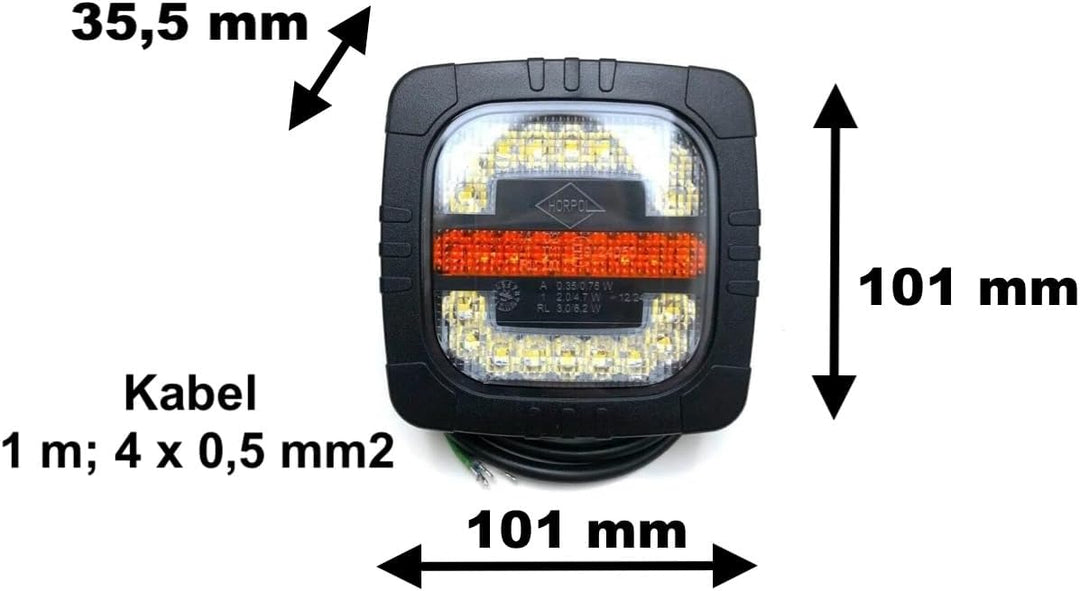 MelTruck® 2x LED Positionsleuchte mit Blinker E9 für LKW Anhänger Traktor Schlepper Bagger HIT