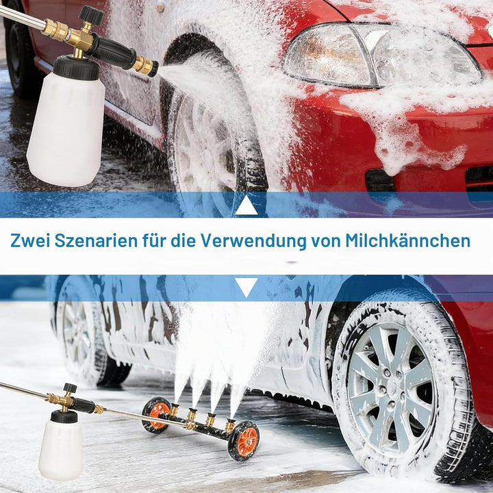 Hochdruckreiniger Auto Unterbodenreiniger, 2-in-1 Unterboden Hochdruckreiniger mit Schaumsprühflasch