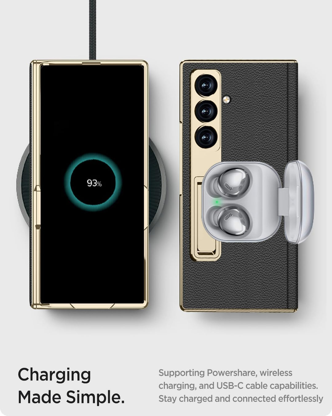 Miimall Privacy Case Kompatibel mit Samsung Galaxy Z Fold 7 Hülle Anti-SPY Displayschutz+Scharniersc