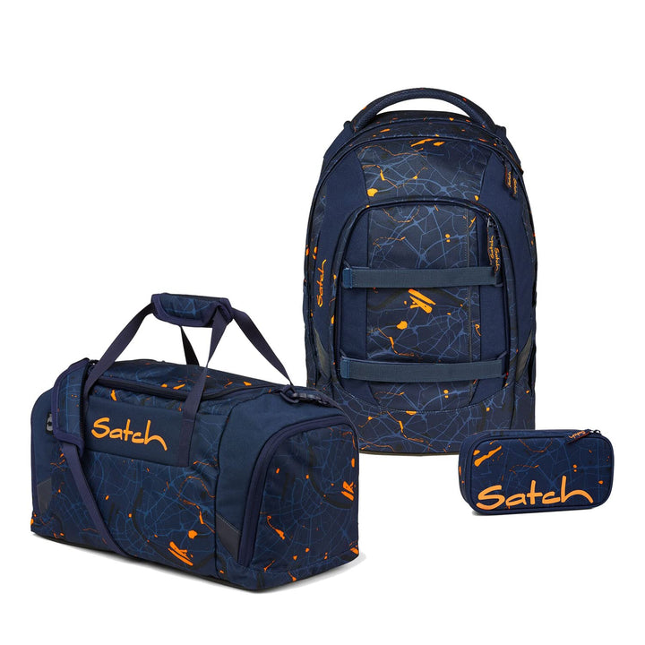 satch Pack Schulrucksack Set 3tlg. mit Sporttasche und Schlamperbox Urban
