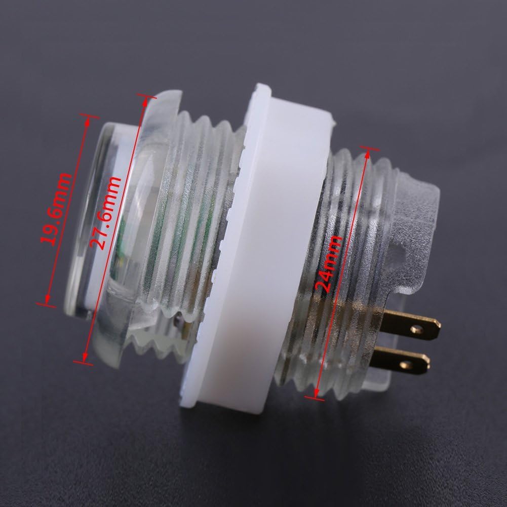 Pssopp 5PC Button LED beleuchtete Drucktasten mit Mikroschalter für Konsolenteile von Machine Games