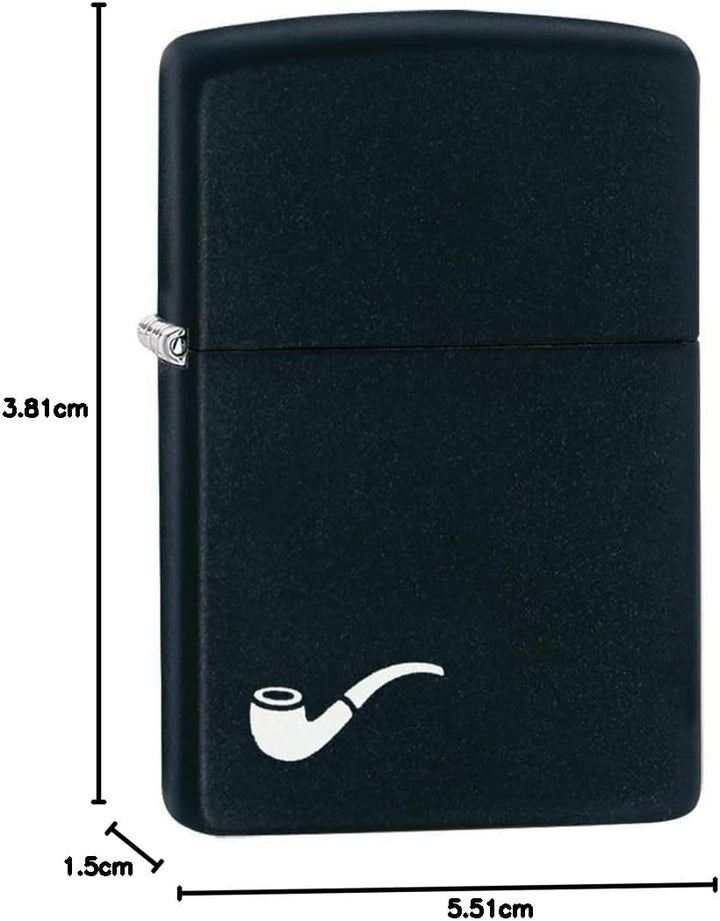 Zippo 218PL Feuerzeug 60001269 Pipe Lighte Benzinfeuerzeug, Messing, Black Matte, 1 x 3,5 x 5,5