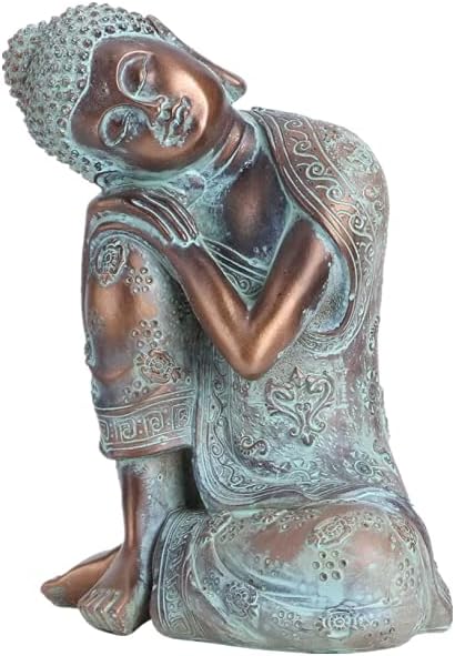 Schlafender Buddha Figur, 23x17x12.5 Dekoartikel Buddha Blau Buddha Figur Klein Garten Frostfest Bud
