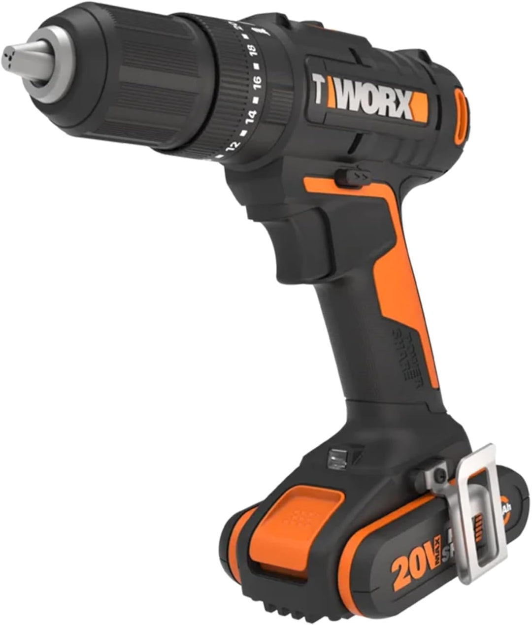 WORX WX370.2 Akku Schlagbohrschrauber 20V, 50Nm, 2-Gang-Getriebe, zum Schrauben, Bohren & Schlagbohr