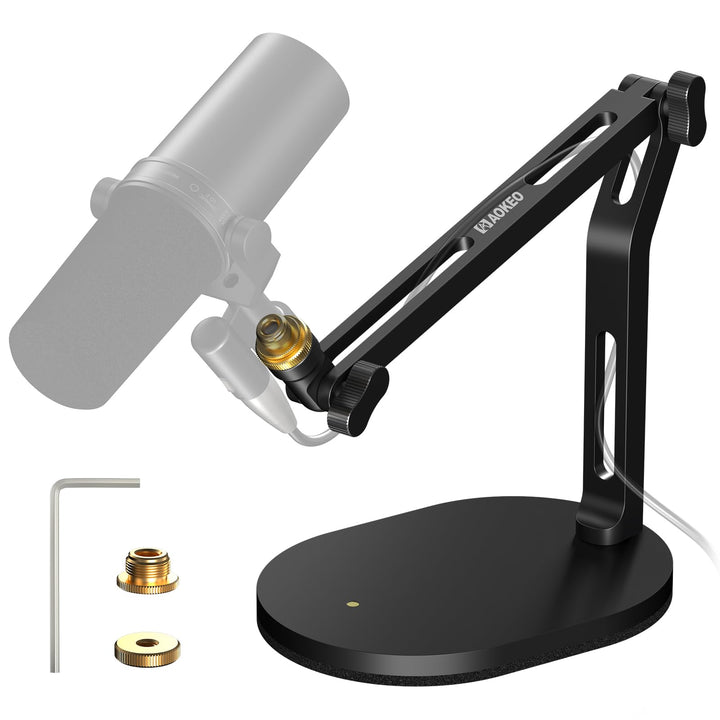 Aokeo Mikrofonständer, Tischhalterung, Mikrofonarm mit 3/8" auf 5/8" Adapter, kompatibel mit Blue Ye