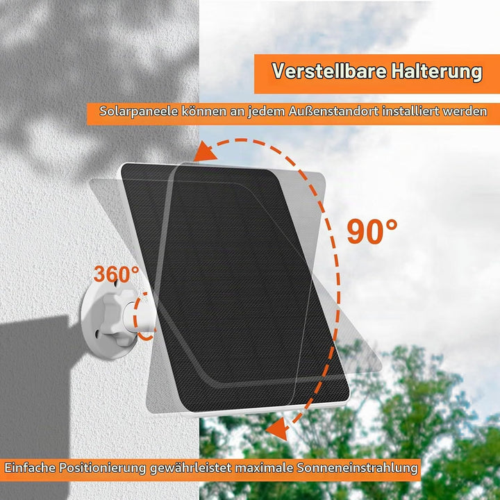 Solarpanel für Überwachungskamera,6W Solarmodul für Sicherheitskamera,Kamera Outdoor,Türklingel und