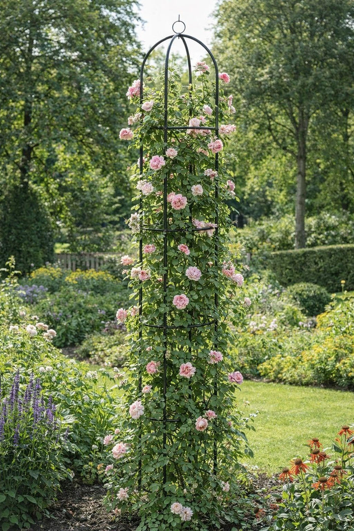 ESTEXO Rankhilfe Ranksäule Rankgitter 190 cm Rankturm Rankobelisk Rosenturm Rankgestell