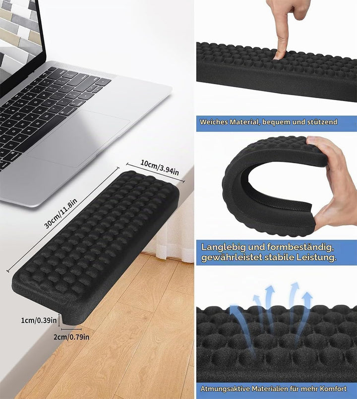 L-Förmige Handballenauflage Tastatur, 2 Stück Wrist Rest Memory Foam Rutschfeste Ergonomisches Handa