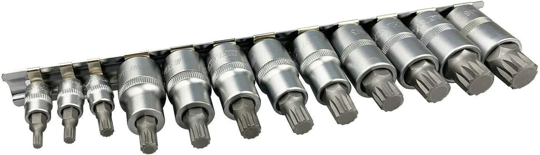 Steckschlüsselsatz Innenvielzahn Satz Nüsse XZN 1/4" M4 M5 M6 Stecknüsse 1/2" M8 M9 M10 M11 M12 M13