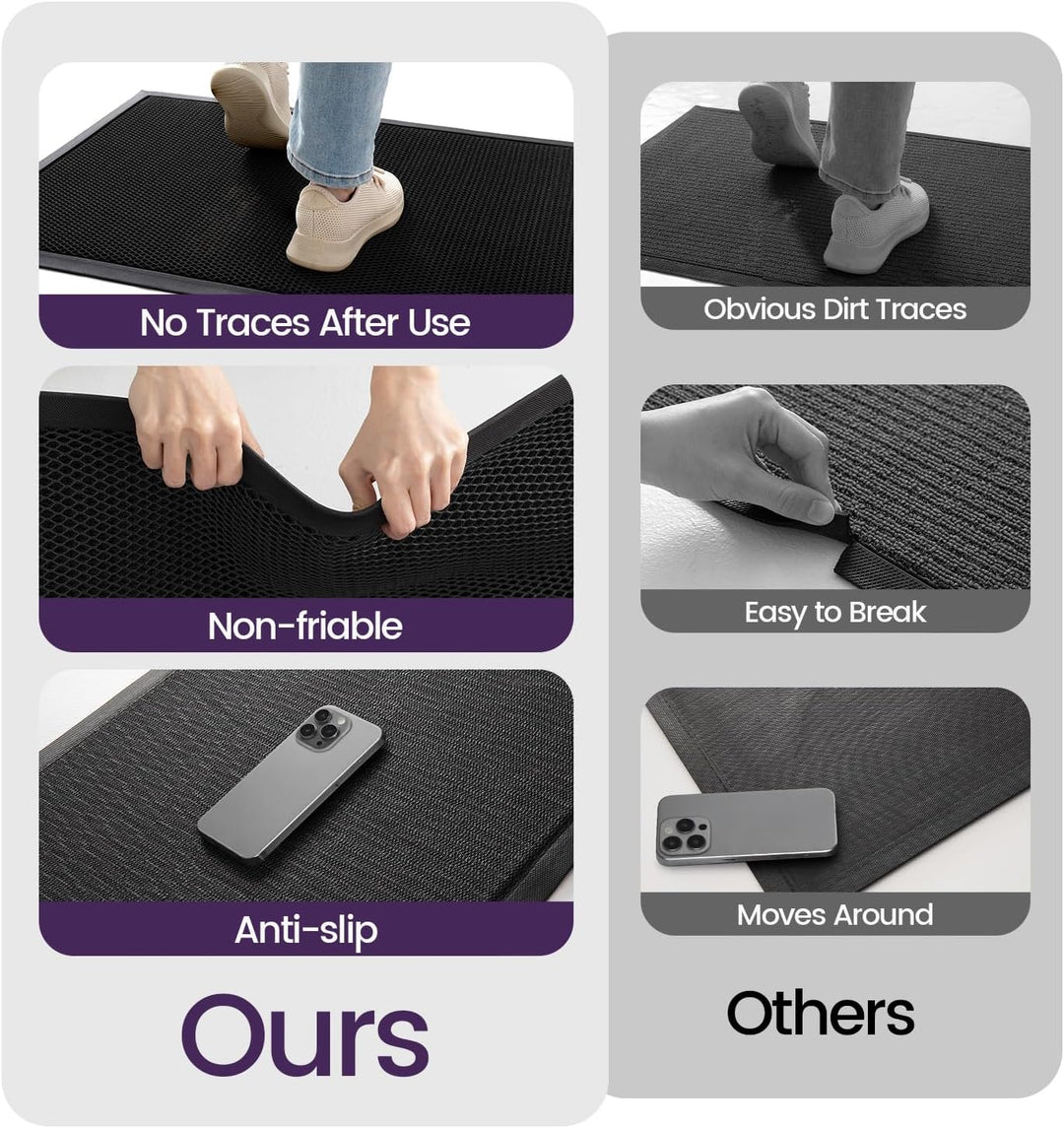 DEXI Fussmatte aussen 60 x 90 cm, extrem rutschfeste Schmutzfangmatte, langlebig Fussabtreter aussen