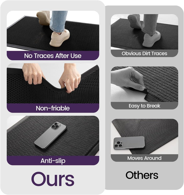 DEXI Fussmatte aussen 60 x 90 cm, extrem rutschfeste Schmutzfangmatte, langlebig Fussabtreter aussen