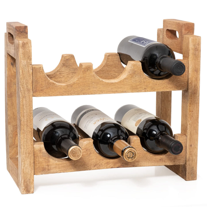 Moritz Weinregal Weinhalter Flaschenregal 35 x 38 x 19 cm aus Holz Aufbewahrungsregal Weinflaschenha
