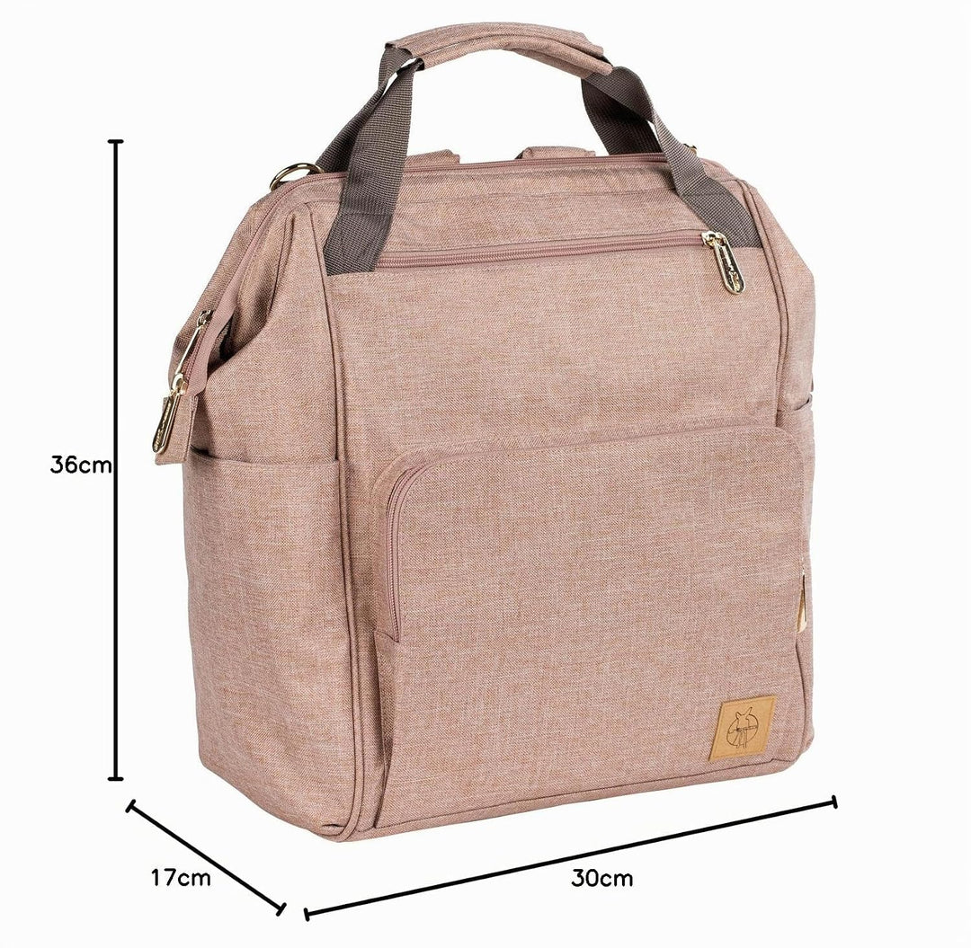 LÄSSIG Baby Wickelrucksack Wickeltasche inkl. Wickelzubehör nachhaltig produziert/Goldie Backpack, r