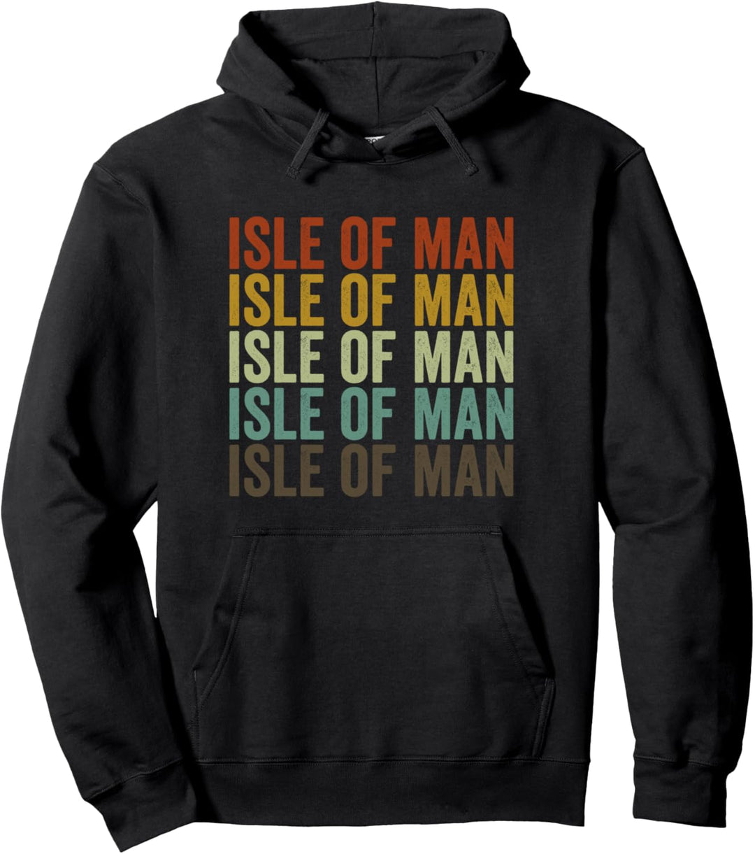 Isle of Man Retro Vintage Pullover Hoodie
