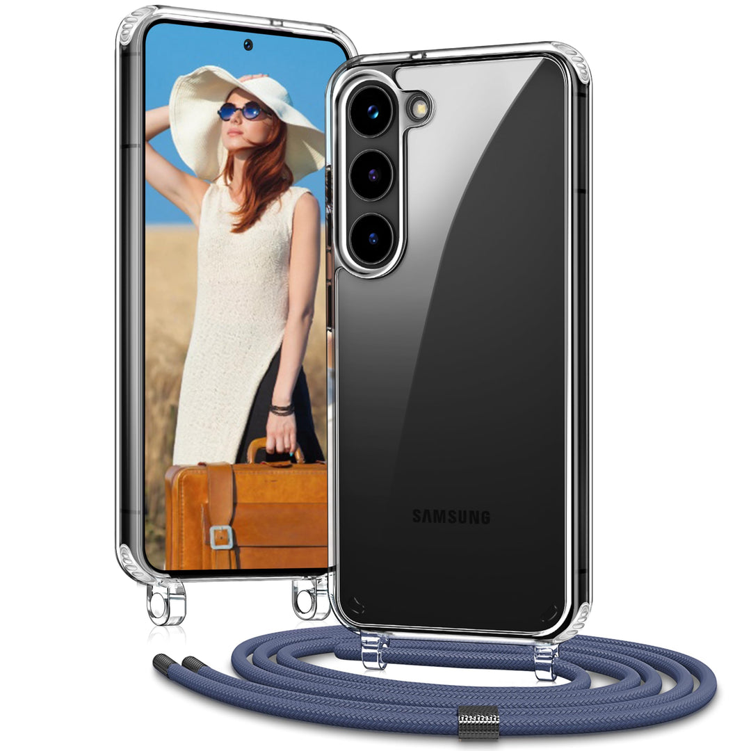 Handykette für Samsung Galaxy S26 6,3 Zoll Hülle mit Band - Necklace Handyhülle - Transparente Case