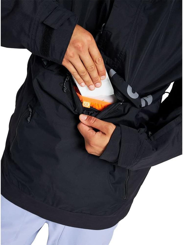 Burton Herren Ski- Snowboardjacke FROSTNER Anorak XL Echtes Schwarz, XL Echtes Schwarz