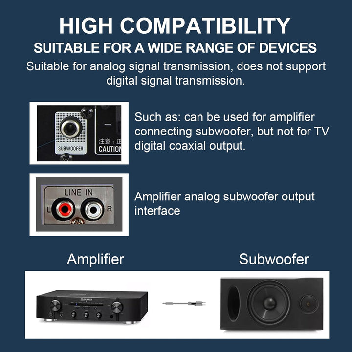 Impeto Subwoofer Kabel Y Cinch 2 auf 1 Cinch Kabel 2m 2M IMP-2003B, 2M IMP-2003B