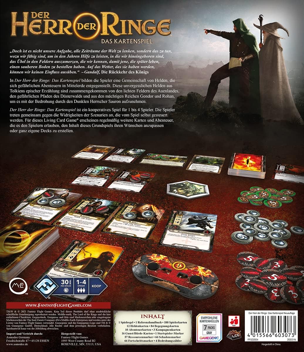 Fantasy Flight Games | Der Herr der Ringe: LCG | Grundspiel | Expertenspiel | Kartenspiel | 1-4 Spie