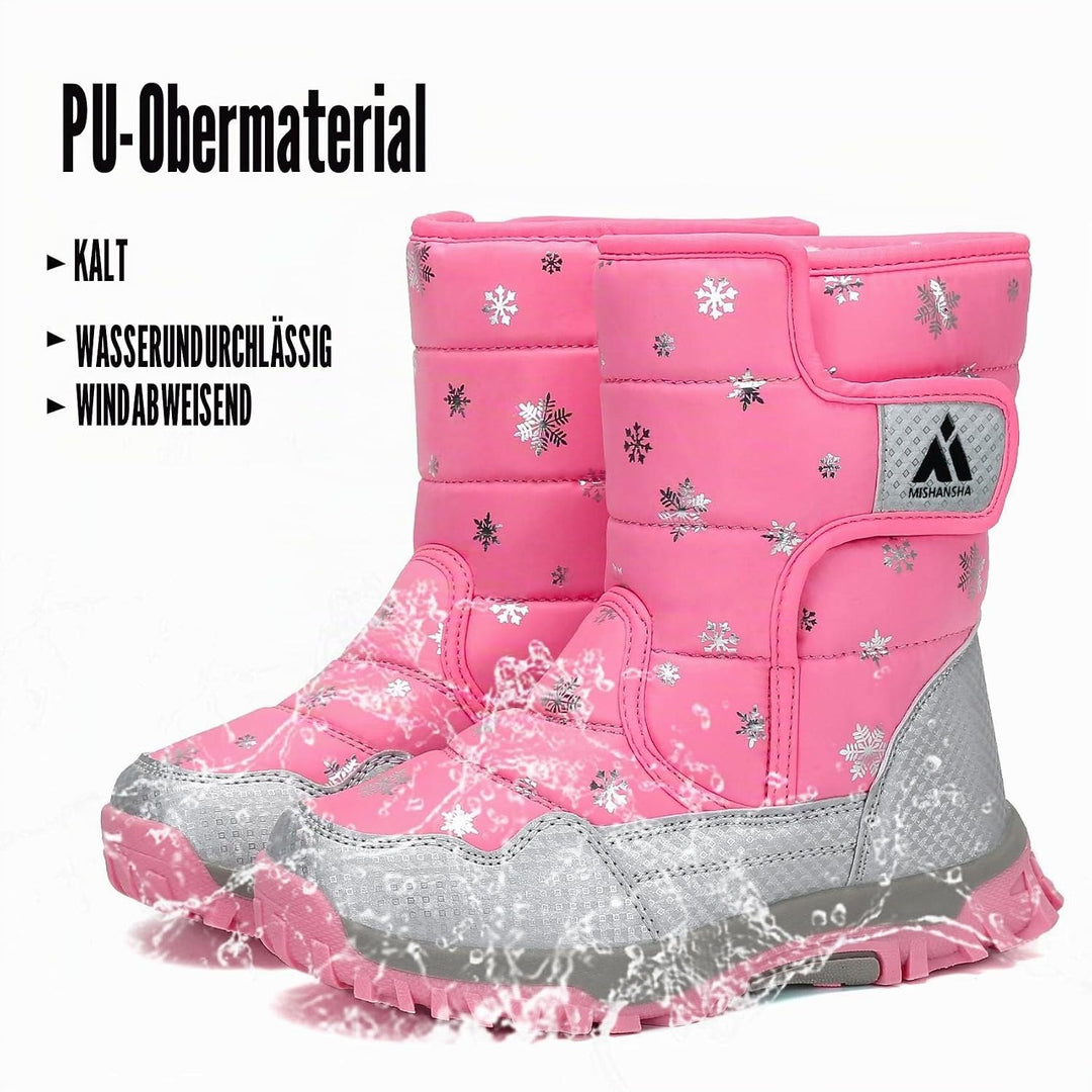 Mishansha Kinder Winterstiefel Jungen Schneestiefel Mädchen Warm Gefütterte Rutschfeste Winter Snowb