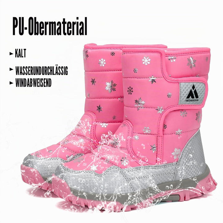 Mishansha Kinder Winterstiefel Jungen Schneestiefel Mädchen Warm Gefütterte Rutschfeste Winter Snowb