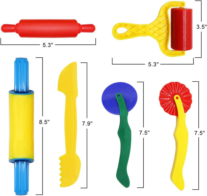 Knetwerkzeug Teig Plastilin Werkzeuge, Knete zubehör Ausstechformen Küchenspielzeug, 23 Stück …