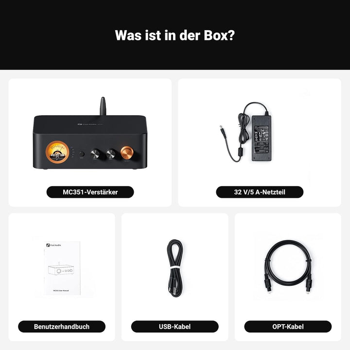 Fosi Audio MC351 2.1 Kanal Vollverstärker mit DAC, Home Audio Stereo Endstufe mit Dual TPA3255 Chips
