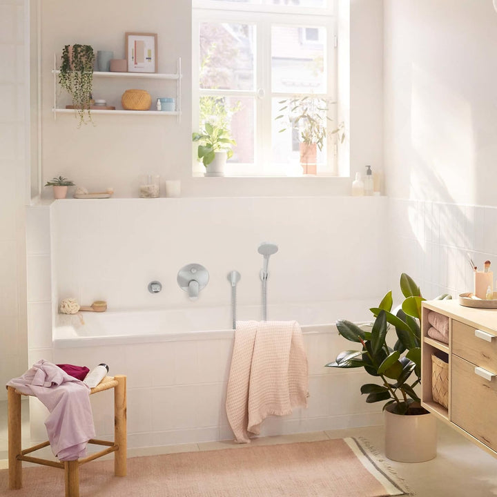 hansgrohe Wannenarmatur Rebris S, Unterputz Badarmatur für 2 Funktionen, Chrom Chrom Wanne / integri
