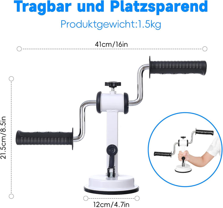 Armtrainer für Physiotherapie|Hometrainer Fahrrad Senioren, Tragbare Rehabilitation Exerciser für Ar