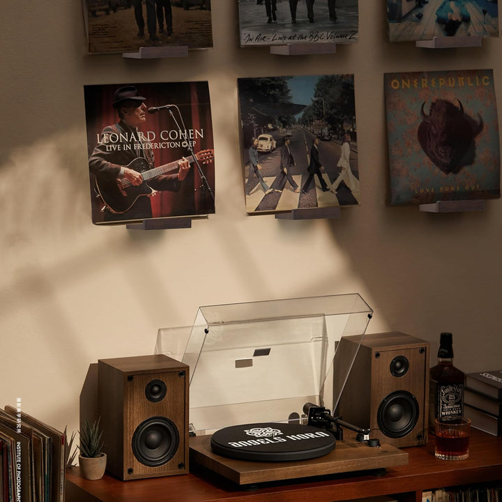 PHOENANCEE Massives Eichenholz, Schallplatten-Wandhalterung, Schallplatten-PräSentationshalter FüR L