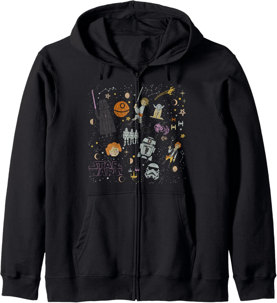 Star Wars Halloween Cartoon Collage Kapuzenjacke
