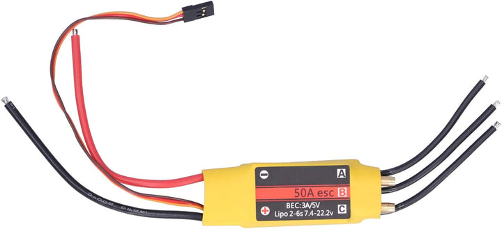 RiToEasysports RC-Boot-Regler, 50A 2-Wege-Brushless-Geschwindigkeitsregler für RC-Boot-Modelle mit 5