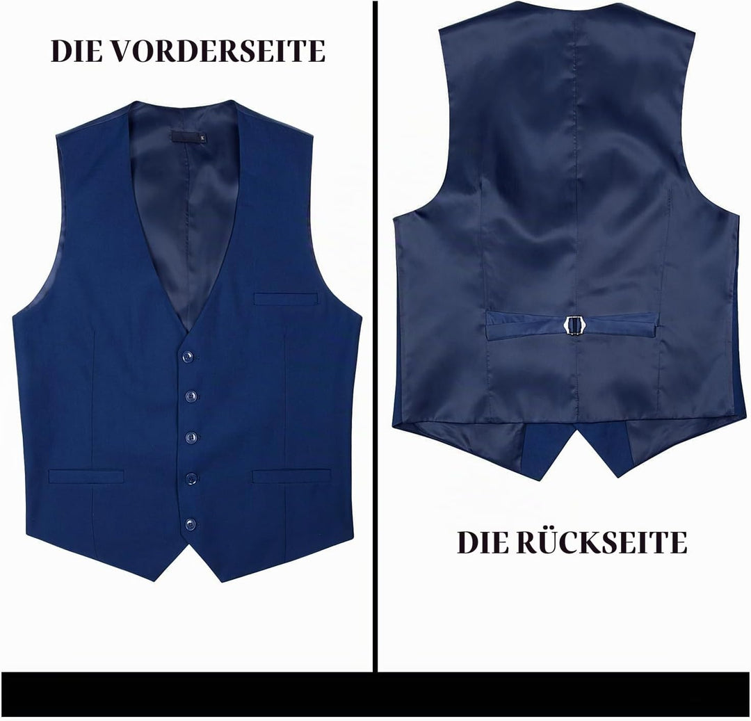 Enlision Anzugweste für Herren Formelle Einfarbige Weste Hochzeit Elegant Anzugwesten Business Weste