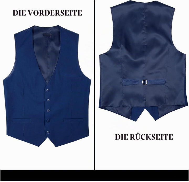 Enlision Anzugweste für Herren Formelle Einfarbige Weste Hochzeit Elegant Anzugwesten Business Weste
