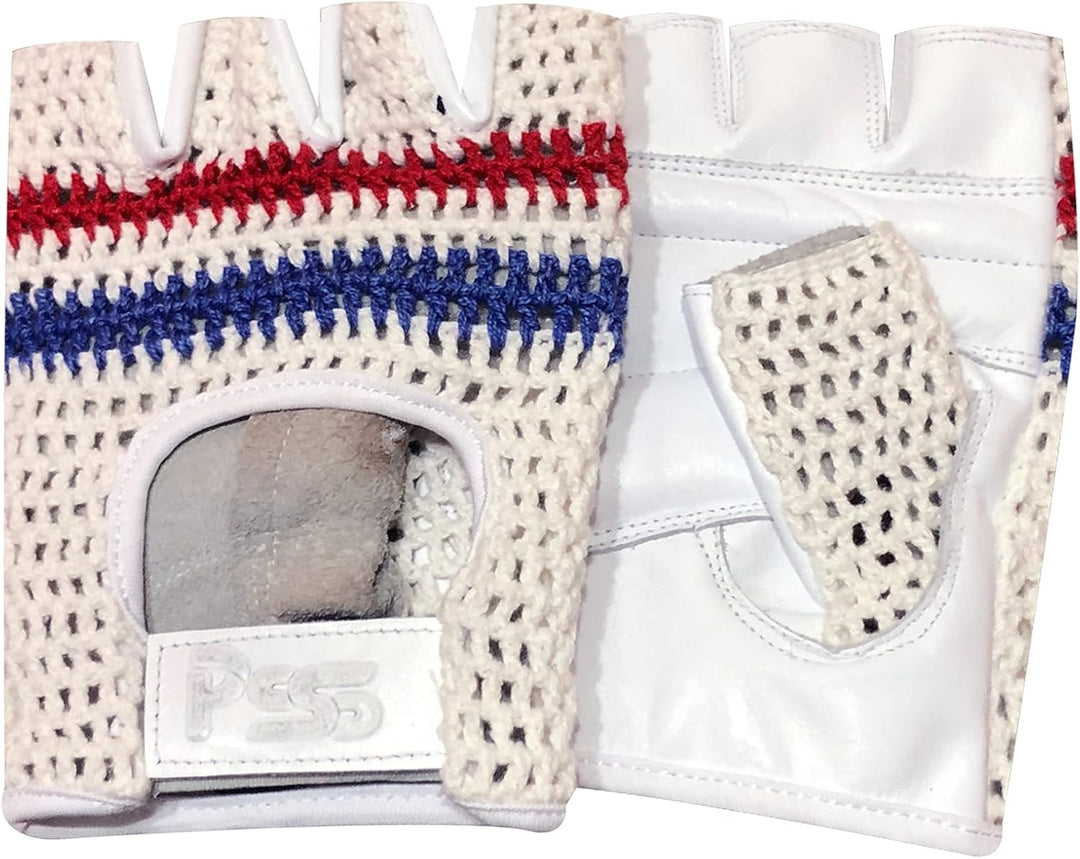 PSS Fingerlose Halbfinger Gepolstert Leder Netz Handschuhe Herren Manner Muskeltraining Bodybuilding