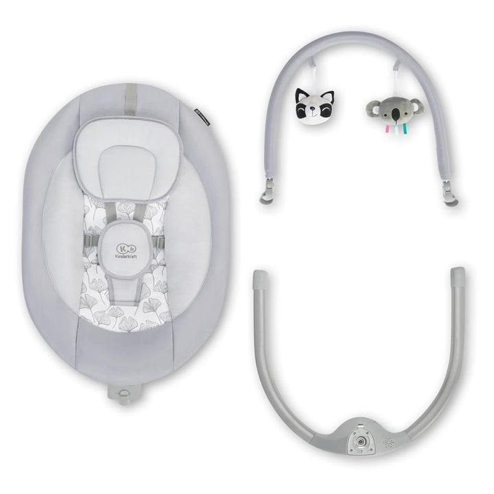 Kinderkraft Elektrische Babywippe 2 in 1 LULI, Babyschaukel, Babyliege, mit Spielbogen, 12 Melodien
