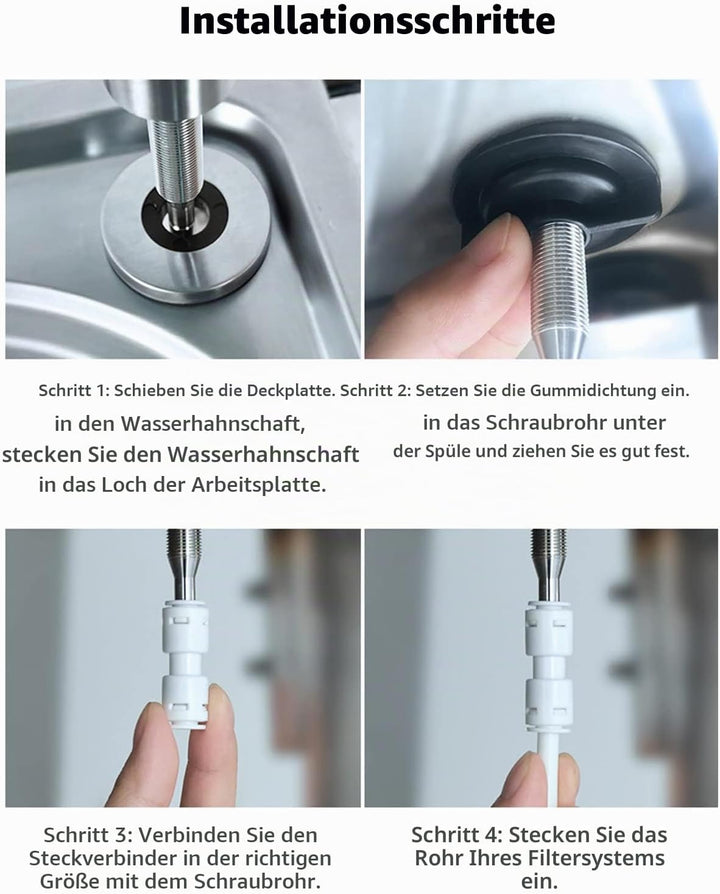 Trinkwasserhahn, bleifreier Wasserfilter-Wasserhahn, Umkehrosmose-Wasserhahn für Küche, Bar, Spüle G