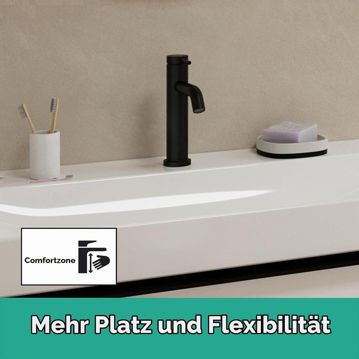 hansgrohe Tecturis S - Waschtischarmatur ohne Ablauf, Wasserhahn Bad mit Auslauf Höhe 110mm, Mischba