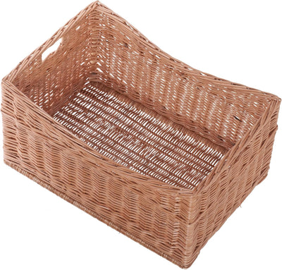 Kaminkorb, Holzkorb, Kaminholzkorb aus Weide, rechteckiger Kaminkorb aus Weide, Weidenkorb auf Kamin