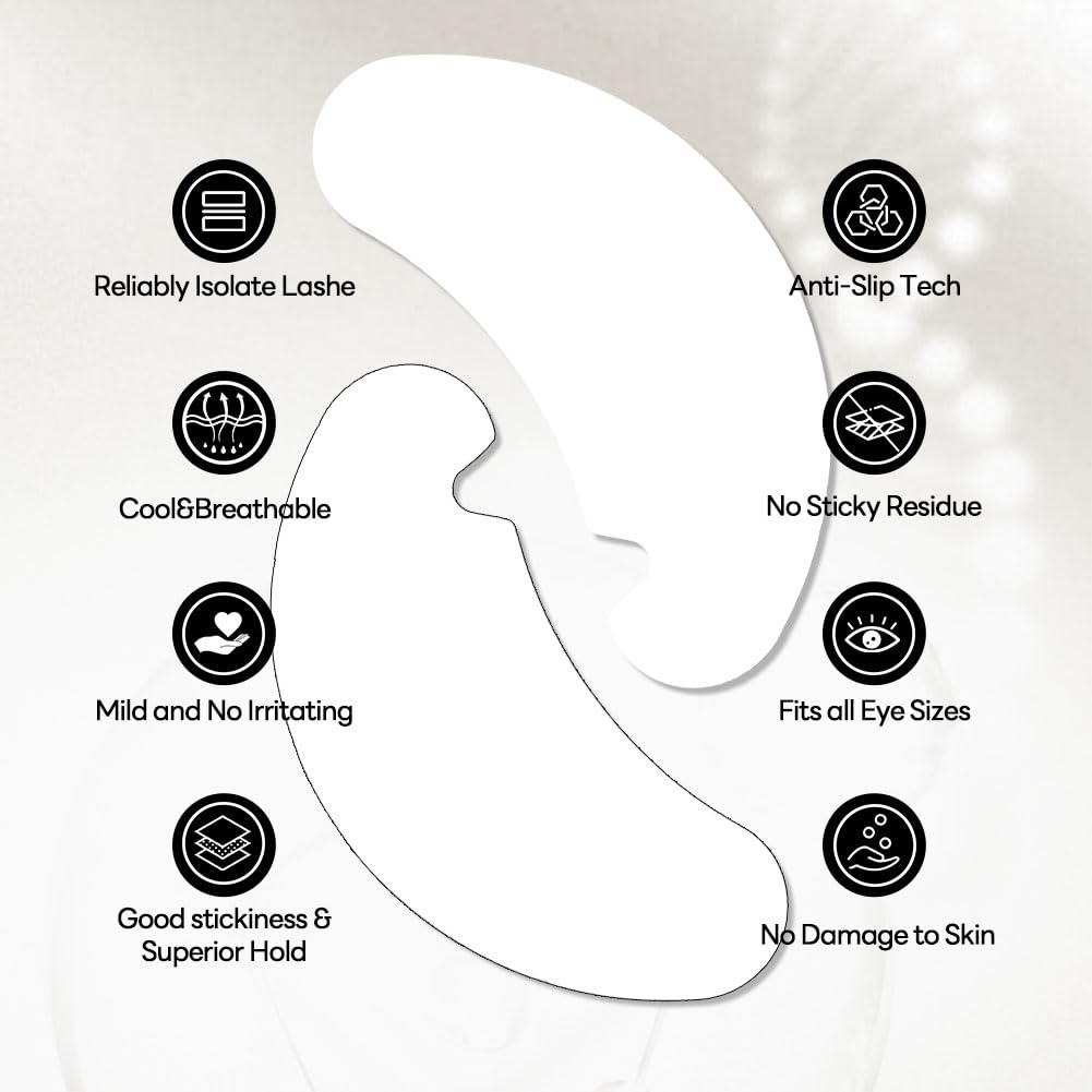 Lunamoon 100 Paar Augenpads Wimpernverlängerung Wimpernpads Wimpernverlängerung Pads Eyelash Extensi